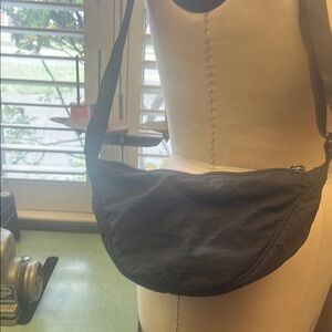 Black crescent hobo crossbody.